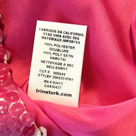 NWT (Heavy)Trina Turk,Vibrant Sequined Dress, Key Hole Closure, Stunning, Size 6 - Picture 7 of 10